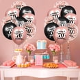 thumbnail image 2 of 18Pcs 70th Birthday Balloons Rose Gold and Black 70th Birthday Party Decorations for Women Confetti Latex Vintage Sweet 70 Years Old Balloons for 70th Birthday Anniversary Party Supplies 12 Inch, 2 of 7