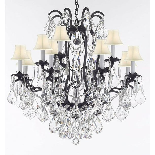 Gallery T22 2560 Versailles 12 Light 28, Versailles Wrought Iron And Crystal Chandeliers