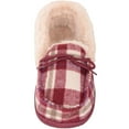 thumbnail image 2 of ABSOLUTE FOOTWEAR Womens Slip On Traditional Tartan Checked Faux Fur Winter Moccasin Style Slipper - Cherry - US 7, 2 of 7