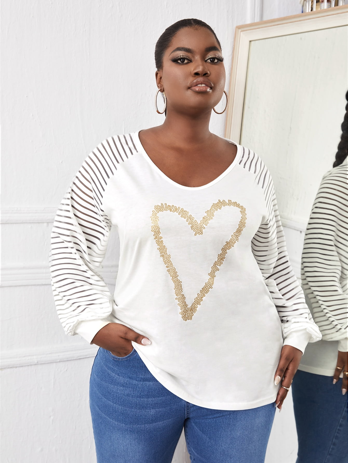 Print Bishop Sleeve Tee A220302N 