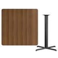 thumbnail image 4 of Flash Furniture 42'' Square Walnut Laminate Table Top with 33'' x 33'' Bar Height Table Base, 4 of 4