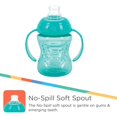 thumbnail image 4 of Nuby Plastic - Paquete de 2 vasos para sorber con dos asas y antiderrames, 8 oz, coral y aguamarina, 4 of 5