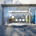 thumbnail image 2 of Outsunny Chaise Longue Double de Patio avec Auvent Réglable - Ensemble de 1, Blanc Crème, 2 of 10