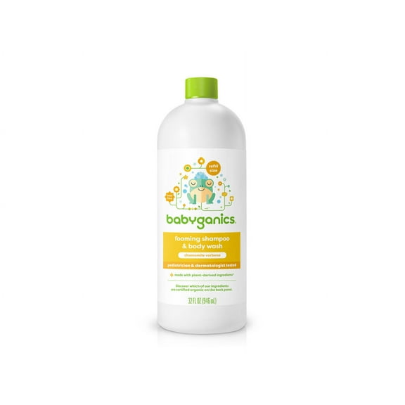 Babyganics Shampoo and Body Wash Refill, Chamomile Verbena, 32 Fl Oz