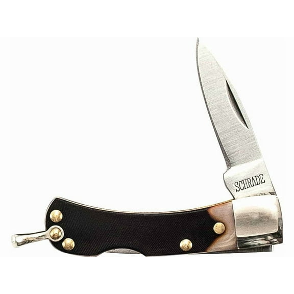 Old Timer Small Pocket Knife 1.6" Drop Point 7Cr17MoV Satin Blade Delrin Handle Brown