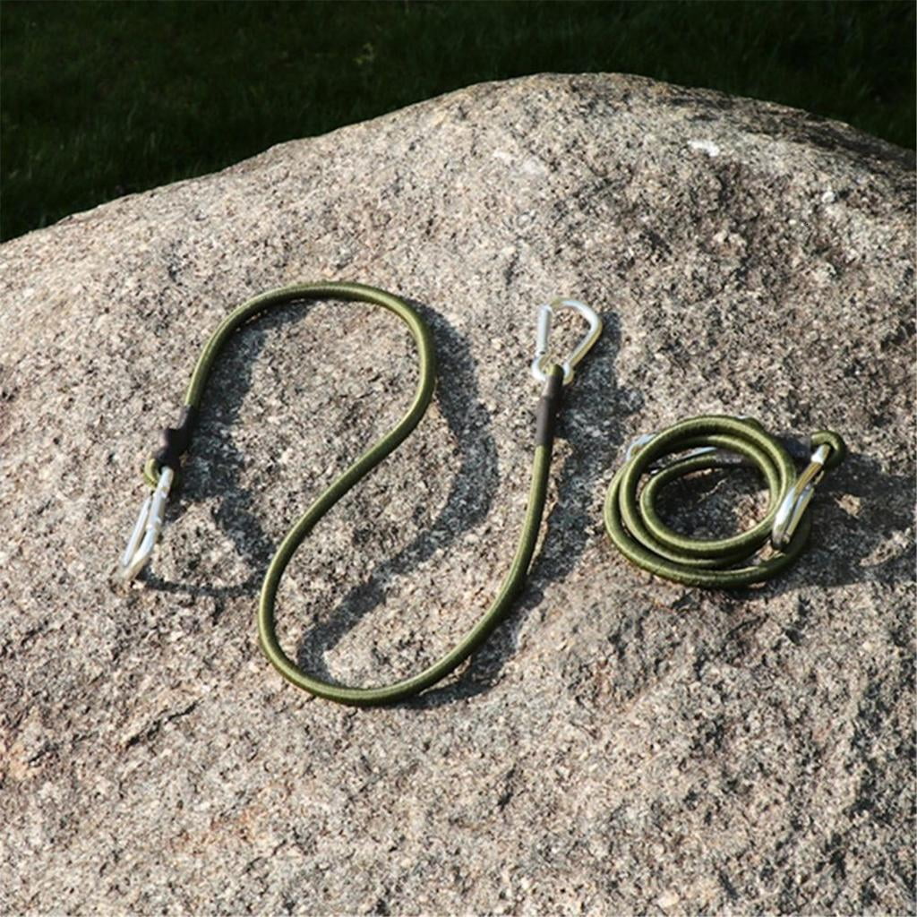 Yihuala 5Pcs Elastics Bungee Strap with Carabiner Hook for Camping Bungee Cords with Carabiner Clip, Long Carabiner Bungee Cord
