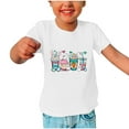 thumbnail image 2 of Virmaxy Happy Easter T Shirt for Toddler Baby Boys Girls Leopard Eggs Hunt Bunny Rabbit Graphic T-Shirt Kids Boys Girls Fashion Cute Short Sleeve Crew Summer Tee White-C 7Y, 2 of 3