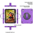 thumbnail image 5 of For iPad 10th Gen 10.9"(2022) Case,Kids Friendly,With Rotatable Adjustable Hand Strap,Retractable Kickstand,Shoulder Strap,Shockproof Anti-fall Rugged Heavy Duty Tablet Case Cover,Purple, 5 of 11