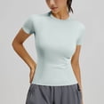 thumbnail image 6 of Ichuanyi Workout Tops for Women Short Sleeve Athletic Tee Slim Cutting Summer Running Gym Fitness Yoga Sports T-Shirt, 6 of 6