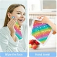 thumbnail image 5 of GZHJMY 6 Pack Rainbow Star Washcloths – Soft Face Towels, Gym Towels, Hotel and Spa Quality, Reusable Pure Cotton Fingertip Towels, 5 of 6