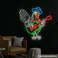 thumbnail image 2 of Glowneon Chicken Playing Guitar Neon Sign, Chicken Led Light Sign, Instruments Shop Wall Decor, 2 of 5