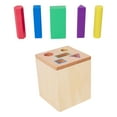 thumbnail image 1 of TISHITA Wooden Learning Color Shape Sorting Toy Wooden Box Toy for Girls Boys Toddlers, 1 of 8