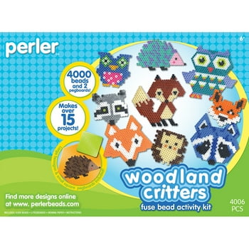Perler Woodland Creatures Deluxe Box Fused Bead Kit, Kids Ages 6 to Adult, 4004 Pieces Craft kit