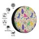 thumbnail image 4 of Fotbe Colorful Poodle Dog Funda de Llanta de Repuesto con Estampado, Engrosada, Ajuste Universal para Jeep, Remolque, RV, SUV, Camión-16 inch, 4 of 6