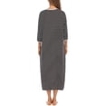thumbnail image 3 of Chemise de Nuit Rayée, Chemise de Nuit Rayée pour Femmes Élégante à Fermeture Éclair Vêtements de Nuit Rayés Chemise de Nuit pour Femmes Clarté Remarquable, 3 of 6