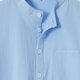 thumbnail image 2 of Ceisia Men's Shirt | Loose Stand Collar Short Sleeve Cotton-Linen Shirt | Breathable Textured Wrinkle (Multiple Solid Colors) Gift, 2 of 6