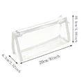 thumbnail image 3 of UALSRZL Pencil Case, Large Capacity Pencil Pouch for Boys Girls, Clear Pencil Box Bag for Kids Elementary School Supplies, White, 3 of 8