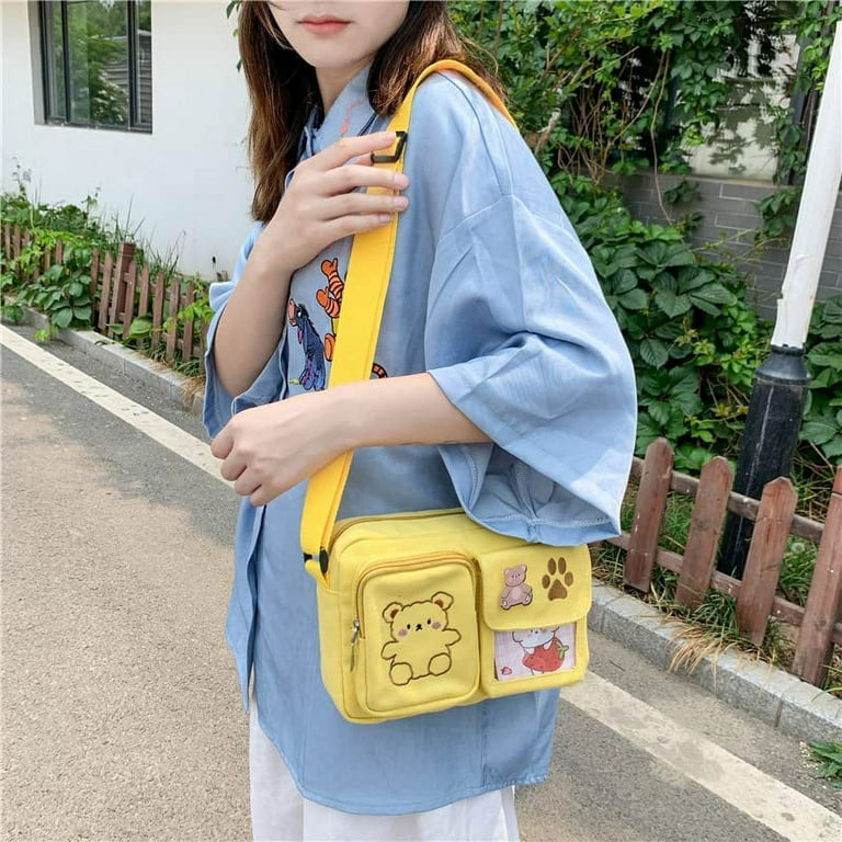 Small Crossbody Bag Messenger Bags Canvas Bag Shoulder Pack For Women  Fashion Casual Version Travel Organizer Bag Harajuku Tote Handbags Unisex