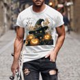 thumbnail image 1 of Blusas y camisas de manga corta y cuello redondo para hombre. Blusas/camisetas de manga corta con cuello redondo y estampado de Halloween para hombre. Blusa para hombre., 1 of 5