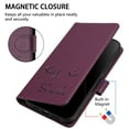 thumbnail image 4 of Allytechgroup for Samsung Galaxy S25 Edge Wallet Case, Flip Cover with Hand Strap & Crossbody Lanyard, Card Holder, Protective Smile Design Phone Case Cover for Samsung Galaxy S25 Edge,Darkpurple, 4 of 8