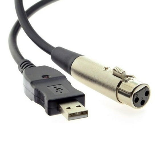 Portable USB Male to 3Pin Female Sound Cable Adapter Line for Easy Connection of Mics to Computers for Music Production