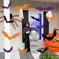 thumbnail image 3 of Hanging Bats Halloween Decoration Outdoor,Large Colored Scary Flying Plastic Bats Halloween Decor for Outside Tree, Porch, Yard, Lawn [12PCS,Orange,Purple,Black], 3 of 6