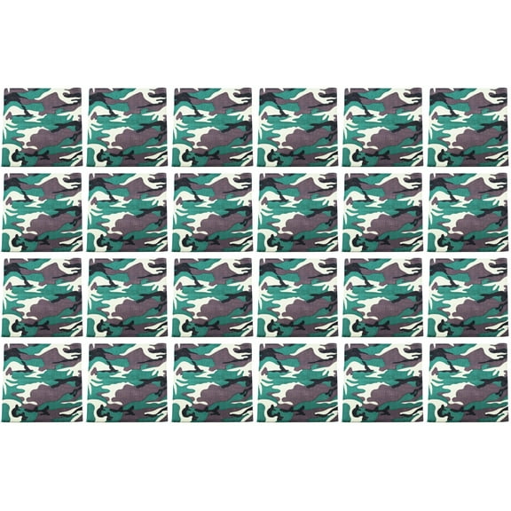 24 Pack Cotton Bandanas Paisley Design Bulk Set for Events, Crafts, Teams (