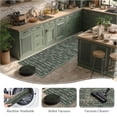 thumbnail image 6 of Bsicpro Kitchen Rugs and Mats 2 Pieces, Non Skid Anti Fatigue Absorbent Runner Rugs for Sink, Green, 20"x32"+20"x47", 6 of 10