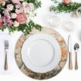 thumbnail image 4 of Ryvnso Birds with Flowers Round Plate Mats Dining Table Placemat Set of 4 for Holiday Decoration, 4 of 7