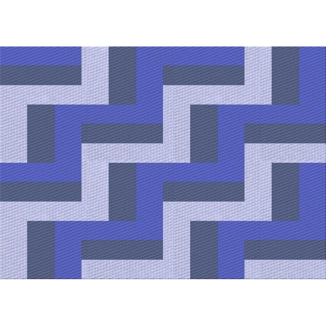 Ahgly Tapis Rectangulaire Lavable en Machine Intérieur Transitionnel Bleu Denim, 6 Pieds x 9 Pieds