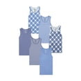 thumbnail image 2 of Buyless Fashion Boys Scoop Neck Tagless Undershirts Soft Cotton Tank Top  (6 Pack)  5-6, 2 of 7