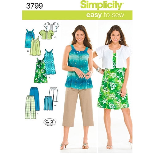 Simplicity Misses' & Junior's Size XXSM Dress or Tunic Pattern, 1 Each