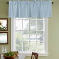 thumbnail image 4 of Sky Blue Valances for Windows, Decorative Rod Pocket Window Valance Curtains, Modern Pure Winter Sky Blue Short Curtain Drapes for Kitchen/Bathroom/Living Room, 2 Panels, 60" W x 18" L, 4 of 8