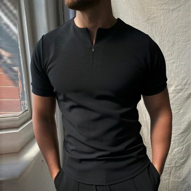 Black solid hotsell polo t shirt