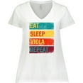 thumbnail image 3 of Inktastic Viola Player Funny Eat Sleep Viola Repeat Women's Plus Size V-Neck T-Shirt, 3 of 5