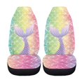 thumbnail image 5 of XYZCANDO Mermaid Pattern Auto Seat Covers Comfortable Plum Blossom Buckle Design Car Seat Covers Interior Auto Interior, Decor Accessory Easy Install Van Vehicle, 5 of 10
