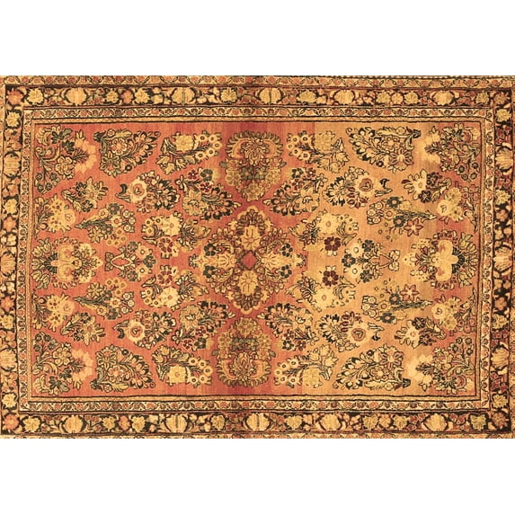 Ahgly Company Indoor Rectangle Persian Brown Traditional Area Rugs, 8' x 12'