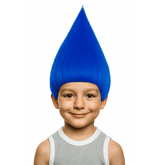 My Costume Wigs Blue Troll Wig One Size Fits All Unisex Dress Up Halloween Cosplay