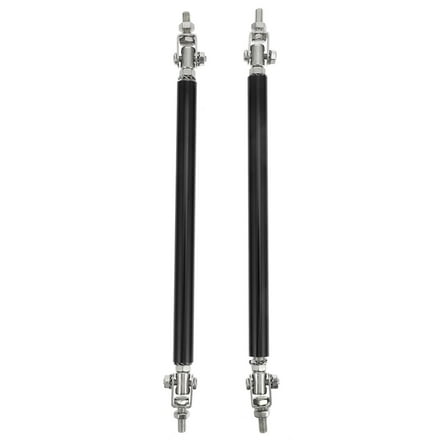 unbranded  2 Pcs Front Bumper Lip Splitter Rods Telescopic 15C Modified Black