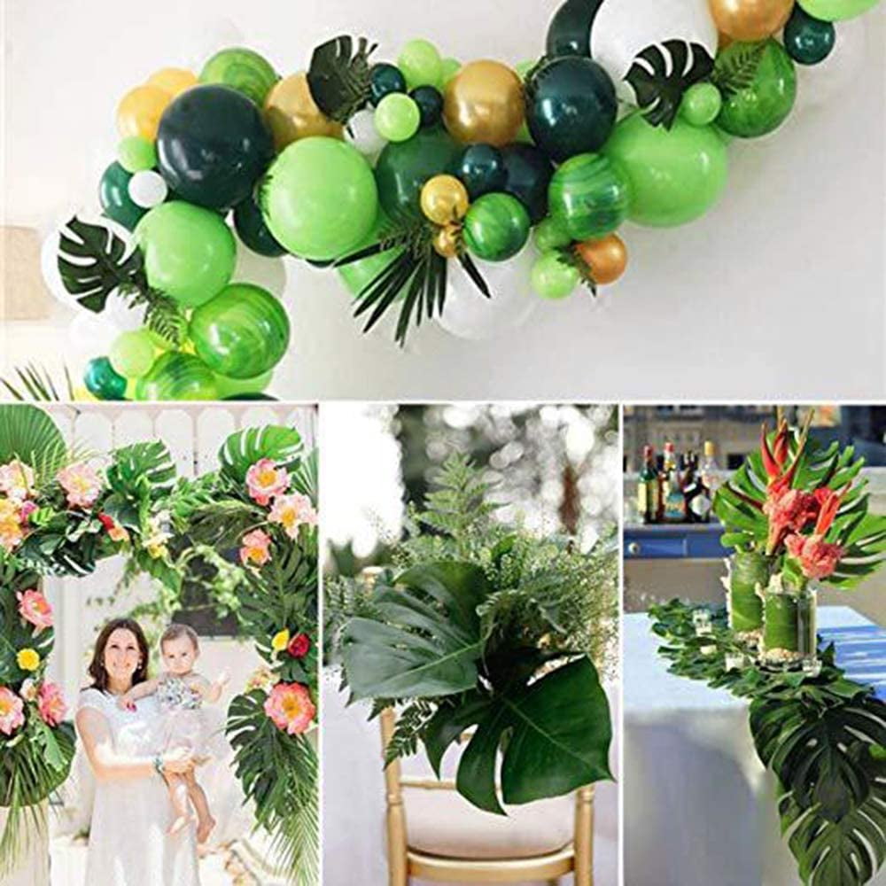Palm Leaves Party Decorations 100 Pcs Tropical Palm Leaf Confetti - Green Leaf  Party Decor For Jungle Theme, Hawaiian Luau, Baby Showers \u0026 Weddings Hawaiian  Luau Party Supplies, image size:1000x1000