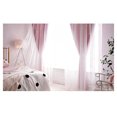 thumbnail image 4 of Cortina de ventana de 2 piezas ahuecada cortina de sombreado de estrellas cortina Purdah para el hog Abody Rosa/1m x 2.5m, 4 of 7
