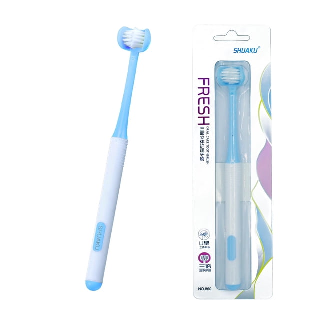 Cepillo de dientes CMHX de 3 lados con cerdas suaves para adultos con necesidades especiales