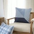 thumbnail image 7 of Ox Bay Stacy Garcia 24" x 24" White/Blue Embroidered Plaid Adult Decorative Throw Pillow Cover, 7 of 7