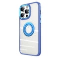 thumbnail image 1 of ELEHOLD Clear Case for iPhone 14 Pro Max, Transparent Acrylic Case Rotation Ring Holder Kickstand Plating Camera Lens Frame Anti-Yellowing Shockproof Case for iPhone 14 Pro Max 6.7",Blue, 1 of 7