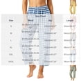 thumbnail image 2 of yillto Women Pajamas Pant Plaid Loose Capris Loungewear Sleepwear Pants Causal Pjs Bottoms M-4XL, 2 of 4