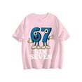 thumbnail image 2 of 67 Six Seven 6-7 - Funny Italian Brainrot Gaming Meme T-Shirt 𝓴𝓲𝓭𝓼 Pink, Casual Holiday Top For 𝓴𝓲𝓭𝓼 90, 2 of 7