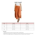 thumbnail image 6 of Casual, High Waist with Buttons, Pleated, Orange, Size M Maxi Skirt for Women, 6 of 6