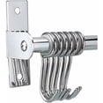 thumbnail image 4 of Stainless Steel Kitchen Backsplash Bar with 6 Removable Hooks for Hanging Kitchen Utensils - Soup Spoon, Saucepan etc., 4 of 5
