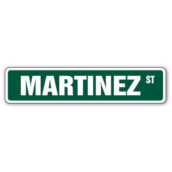 MARTINEZ Street Sign Childrens Name Room Sign | Indoor/Outdoor |  36" Wide