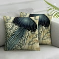 thumbnail image 2 of COMIO  Ocean Theme Stamp Style Throw Pillow Covers Jellyfish Starfish Pattern Summer Outdoor Beach House Decorative Cushion Cover Coastal Pillowcases 2 Pack, 2 of 6